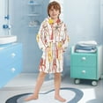 thumbnail image 5 of FORMRS Niños Bathrobe Unisex Hooded Robe Soft Plush Pajamas Sleepwear, Size 10-12T, Beach Crab, 5 of 7