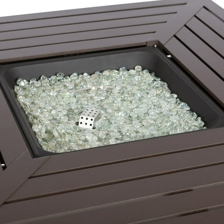 Fire Sense - Danang Square LPG Fire Pit - Mocha