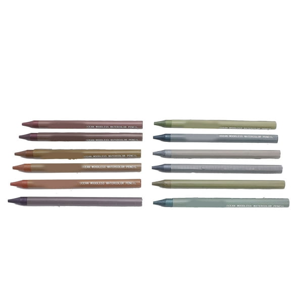 Ensemble de crayons de couleur assortis 12pcs, conception soluble d'eau Matériel de sécurité vibrante Couleurs de couleur multifonctionnelle pour les écoles Églises