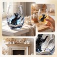 thumbnail image 5 of Twfbrm Halloween Wine Glass, 3D Handmade Creative Drinking Cups with Stemless, Creative Bar Glass with Black Cats Witch And Pumpkin Designs, Funny Clear Tumbler Cup for Home, Party Decorations, 5 of 6