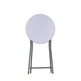thumbnail image 4 of White Round Bar Height Folding Table - 24" Plastic Indoor/Outdoor Cocktail Table for Parties, Events. Steel Frame, Easy Setup, Portable., 4 of 6