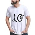 thumbnail image 1 of Bellella Hauts pour Hommes Blouse à Manches Courtes T-Shirt de la Saint-Valentin T-Shirt Décontracté à Col Rond Tee Femmes Hommes Blanc TP, 1 of 2