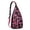 Rose-red-4, variant on Ethnic Print Elephant Sling Backpack - Bohemian Tribal Pattern Shoulder Bag, Multi-Functional Pack with Adjustable Strap