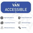 thumbnail image 2 of ADA CENTRAL SIGNS - Van Accessible Sign - ADA Compliant Digitally Printed Text Wall Signs - Safety Signs for Public Parks, Office, Hospital, Apartment, Parking, and Restaurants - 12" x 6" - Blue, 2 of 7