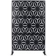 thumbnail image 4 of Tcbosik Metal Privacy Screen, 76"H x 48"W Outdoor Freestanding Privacy Panel, Decorative Privacy Fence for Deck Patio Balcony, Black, 4 of 8