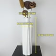 thumbnail image 2 of White Ceramic 12-Inch Tall Textured Decorative Flower Vase for Home Decor, 2 of 8