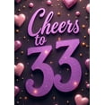 thumbnail image 4 of LUUFILx Cheers to 33 Birthday Banner Glitter Photo Backdrop Party Decoration Celebration Sign Photography Props Event Supplies Décor, 4 of 7