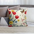 thumbnail image 6 of Pioneer Flower And Butterfly Pillow Covers,Pioneer Flower And Butterfly Throw Pillow Covers 18"×18" ,Living Room Sofa Couch Pillow Covers,Decorative Pillow Covers, 6 of 7
