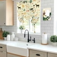 thumbnail image 5 of Cartoon Farmhouse Balloon Curtains for Living Room/French Door, Cute Watercolor Cabin Animals Trees Yellow Tie Up Curtains 63 Inch Length Energy Saving Kitchen Curtains Shades for Windows 42"x63", 5 of 8