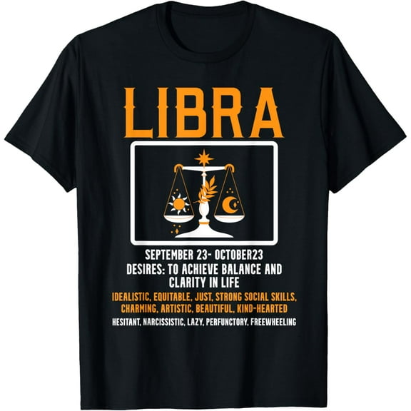 Libra zodiac sign September October astrology T-Shirt
