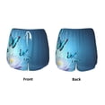 thumbnail image 5 of Lsque Butterflies And Waterlily In Water Printed Women's Running Shorts with Liner Pockets,Elastic Quick Dry Workout Athletic Gym Yoga Shorts,Womens High Waist Shorts-Large, 5 of 9