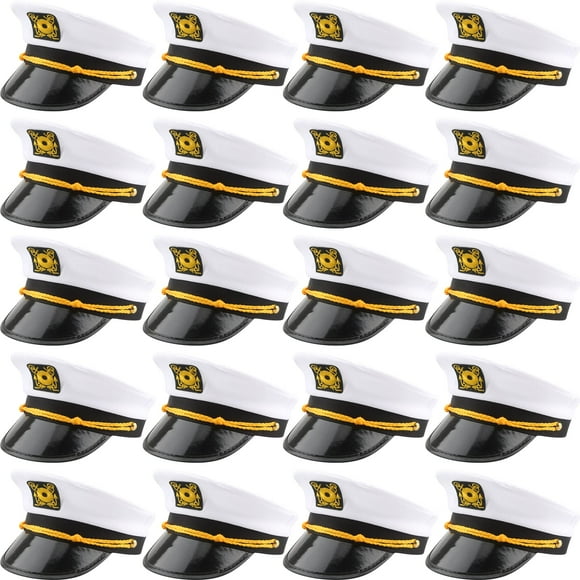 Captain Hats SGBETTER White Sailors Navy Yacht, paquete de 20 unidades