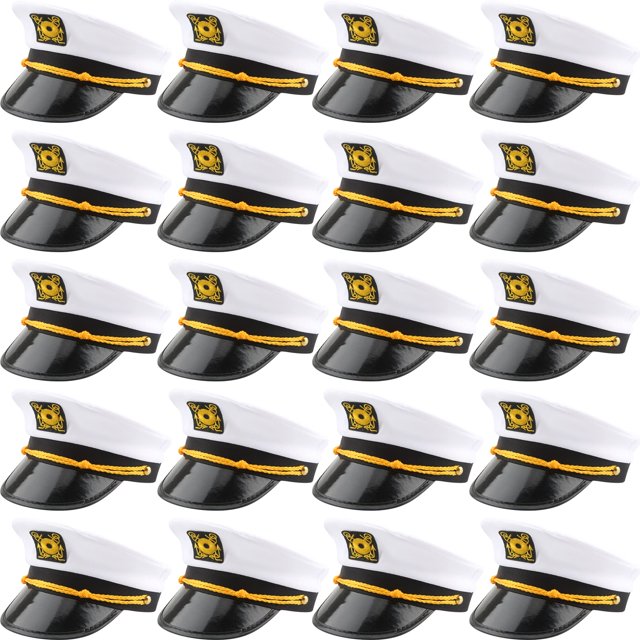 Captain Hats SGBETTER White Sailors Navy Yacht, paquete de 20 unidades