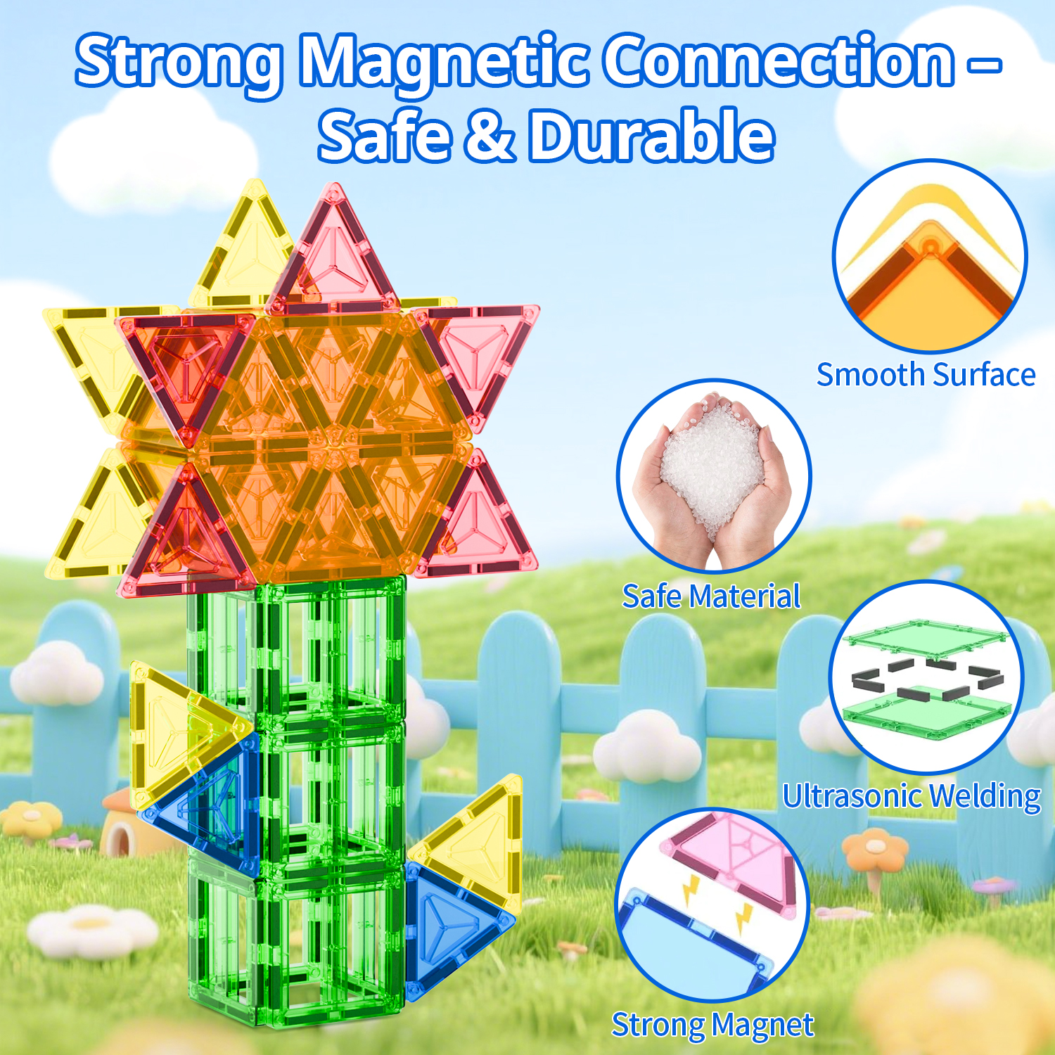 Askmuse 32-Piece Magnetic Blocks Building Set photo 4