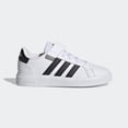 thumbnail image 1 of Tenis Adidas Grand Court Blanco Niño Escolar con Velcro de Cuero, 1 of 5