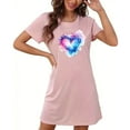thumbnail image 4 of WJHWSX Womens Nightgown,Nightgowns for Women,Soft,Easy Care,Printed,Pink,S(US:4), 4 of 7