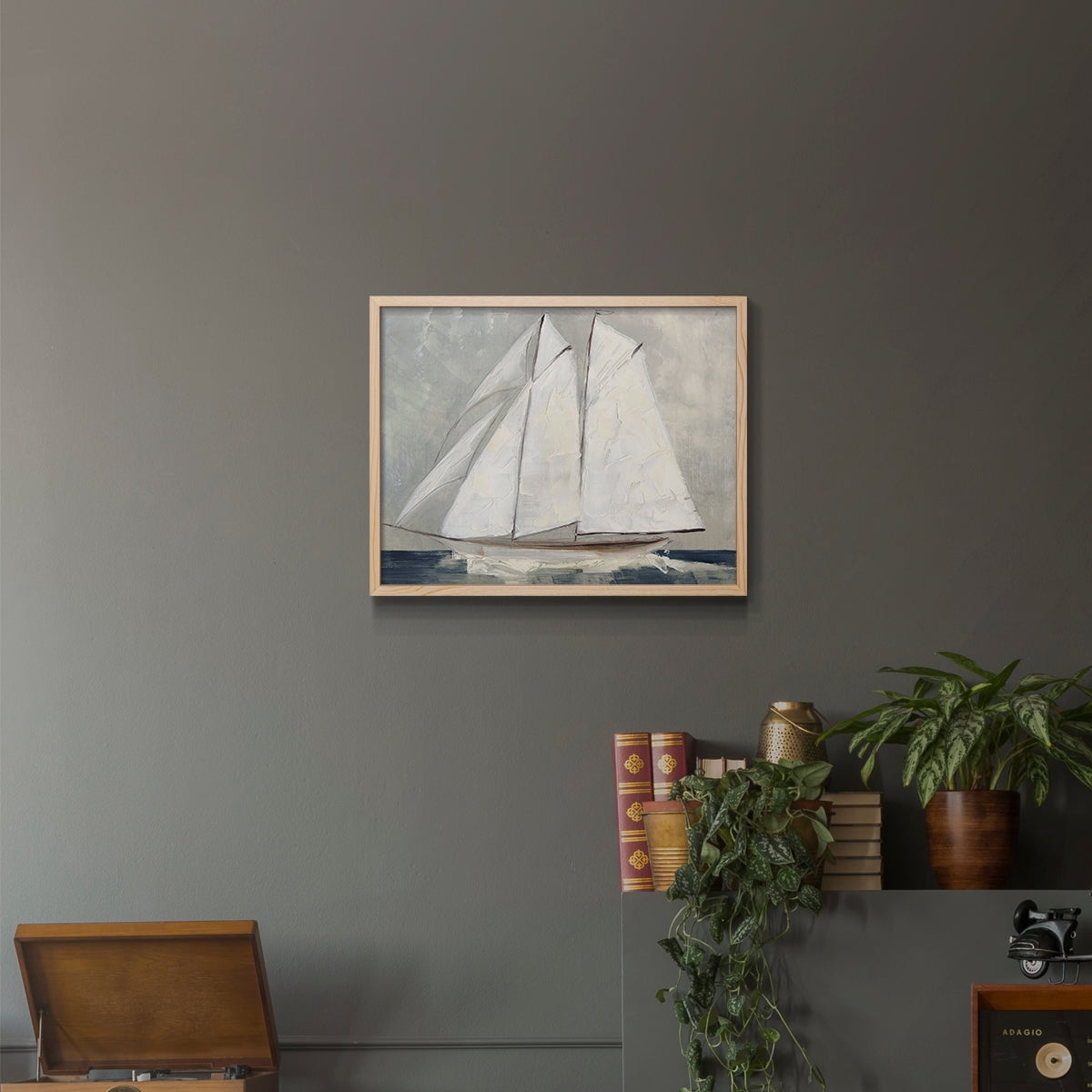 Setting Sail by Sally Swatland - Restickable Framed Giclée Print