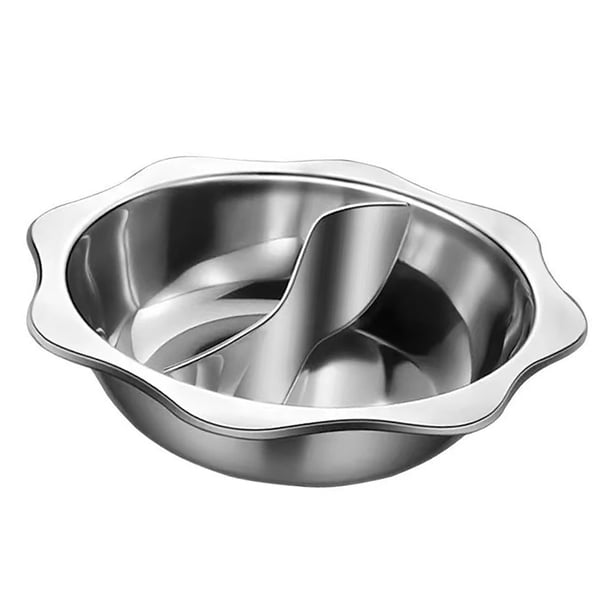 Base De Olla Caliente De Acero Inoxidable, Olla Caliente De Doble Sabor De Acero Inoxidable Duradera Extra Gruesa Para Cocina De Inducción
