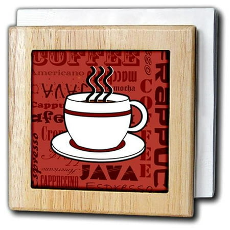 Rose Coffee Lover Gift Words Print Red Tile Napkin Rose Coffee Lover Gift Words Print Red Tile Napkin Holder 6