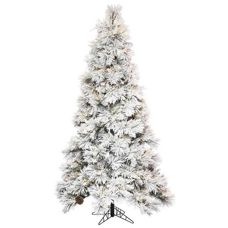 Vickerman 497449 - 12' x 72" Flocked Atka Tree 2550 Warm White LED Lights Christmas Tree (K171191LED)