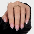 thumbnail image 2 of French Tip Press On Nails - BTArtbox 30 PCS Almond Fake Nails, Fit Perfectly & Natural Reusable Silver Outline Soft Gel Nails with Nail Glue and Jelly Glue in 16 Sizes, Rock Me, 2 of 9