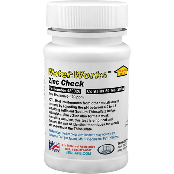 Industrial Test Systems 480026 WaterWorks Zinc Check