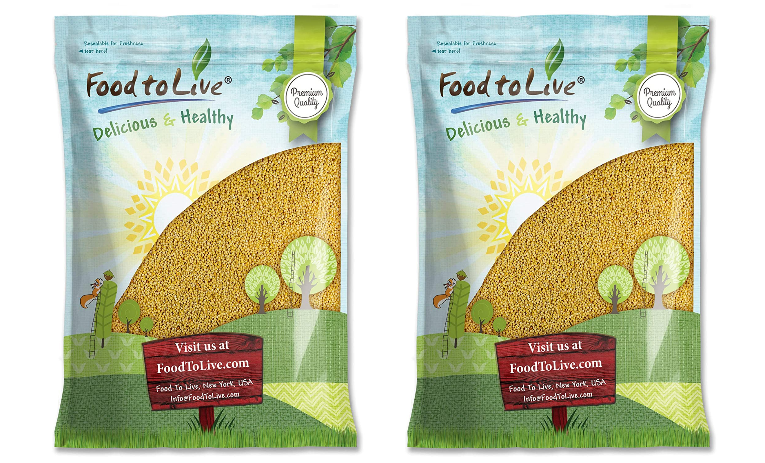 Hulled Millet, 18 Pounds Whole Grain Seeds, Kosher, Raw, Bulk by