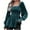 Green, variant on Lindreshi Long Sleeve Shirts for Women Women's Fashion Sexy Pleated Print Regular Women's Long Sleeve Round Neck Loose