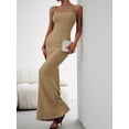 thumbnail image 6 of Liacowi Women Chemise Nightdress Solid Color Lace Trim Sleeveless Bodycon Long Dress Cami Dress Nightgown Sleepwear Slips Nightie, 6 of 8