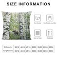 thumbnail image 5 of Square Throw Pillow Covers White Birch Trees with Green Leaves Pillow Cases Decorative for Home Bedroom Sofa Forest Plant Creative Print Pillowcases Standard Size, 5 of 5