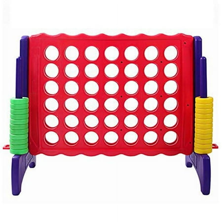 Giant 4 in A Row, 4 to Score - Premium Plastic Four Connect Game JUNIOR 2.75FT (33.5? Tall) Set With 44 Rings by Rally & Roar - Oversized Fun Family, Indoor/Outdoor Games