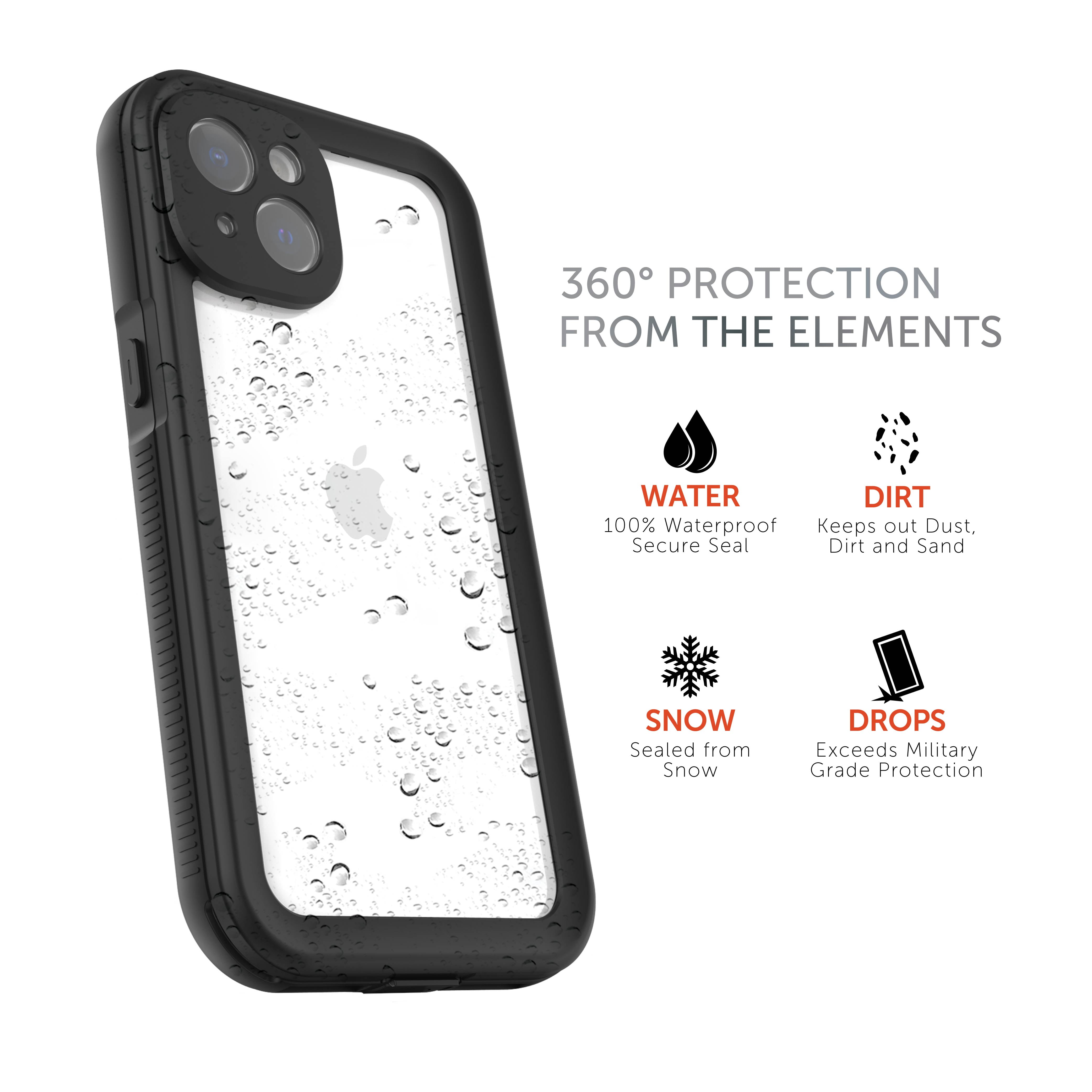 Hllhunkhe Design for iPhone 14 Plus Waterproof Case - iPhone 14 Plus with  Screen Protector Case - Full Body Shockproof Dustproof Phone Protective  Case