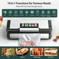 thumbnail image 3 of Aeitto Precision 130W Vacuum Sealer,with 10-In-1 Functions,Double Seal&Pump,Vacuum Sealer Machine for Food with Bags Storage,Built-in Cutter&Hose,Powerful Food Vacuum Sealer,Stainless Steel, 3 of 9