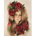 thumbnail image 2 of Sheena Pike Art 26x32 Gold Ornate Wood Framed with Double Matting Museum Art Print Titled - Merry - Christmas Pixie Blossoms, 2 of 4