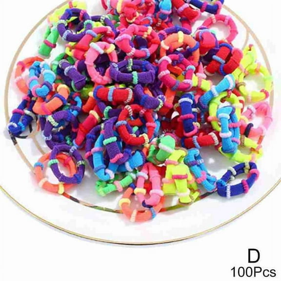 100pcs Kids Small Hair Rope Scrunchy Elastic Girls Rubber Band Hair Tie BEST C2J2
