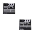 thumbnail image 3 of Injueey 20x20 Director Video escena Clapperboard TV Movie Clapper Board película profesional pizarra corte Prop decoración del hogar Type1 NO1, 3 of 6