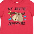 thumbnail image 4 of Inktastic My Auntie Loves Me with Sloth and Hearts Boys or Girls Baby T-Shirt, 4 of 5