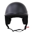 thumbnail image 2 of Casco abierto negro con arnés de cinturón y protección frontal para motocicleta Cruiser METRO, 2 of 5