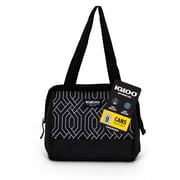 Igloo Leftover Polyester Lunch Tote Cooler, 9 Can Capacity, Black and White, Well Suited to Hot or Cold Meals Away from Home