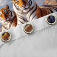 thumbnail image 4 of jejeloiu Wild Tiger Print Black Out Curtains,Brown Blue Curtains Pack of 2 (42x63 Each) For Men Women, 4 of 6