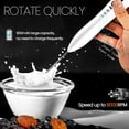 thumbnail image 4 of Electric Milk Frothier Handheld Foam Maker with 2 Heads Rechargeable Foam Blender with 3 Speeds 304 Stainless Steel Portable Electric Coffee Foam Whisk Mixer for Egg Hot Chocolate Coffee(White), 4 of 5