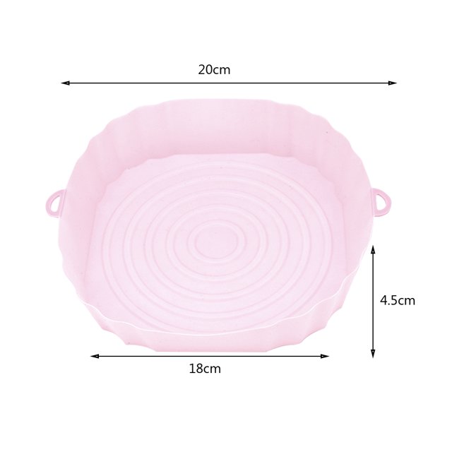 Tapete Para Sartenes Revestimiento de silicona para freidora de aire, reutilizable, para horno, barbacoa, freidora, alfombrilla (rosa) Hugtrwg Libre de BPA