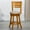 #1 Natural, variant on Cfowner 24" Counter Height Slat Back Swivel Stool, Cherry Finish, Beige Fabric Seat