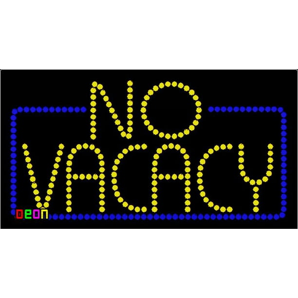 27"x15" Neon By Deon Yes No Vacancy LED Sign with Border w/Flashing