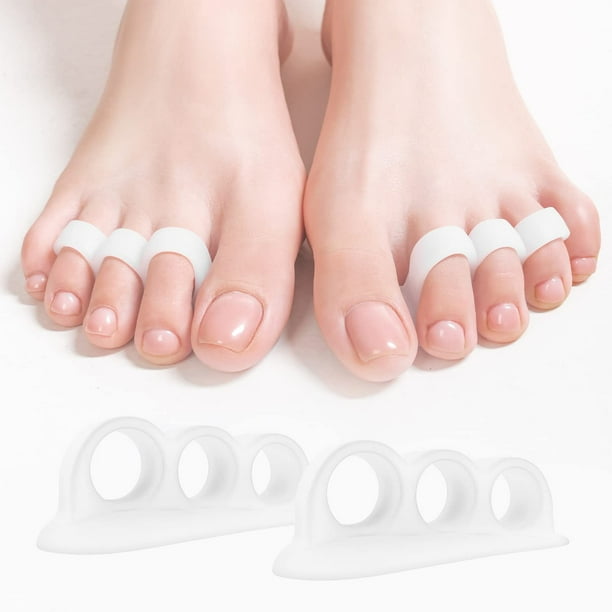 Alisador de dedos de los pies en martillo – Corrector de dedos de los pies en martillo para mujeres y hombres – Separadores de dedos de gel para dedos superpuestos – Paquete de 4