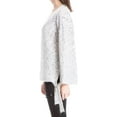 thumbnail image 2 of Max Studio London Womens Side-Tie Melange Knit Sweater, Grey, Large, 2 of 3