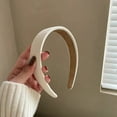 thumbnail image 1 of Beige Heardband Women's Solid Color Wide Edge Versatile Hair Accessory, 1 of 4
