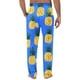 thumbnail image 5 of Pantalones largos para hombre con estampado de cintura elástica y bolsillo con cordón, pantalones largos de poliéster para hombre, 5 of 5