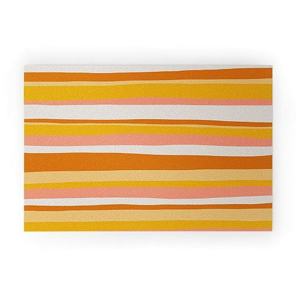 Society6 Sunshinecanteen Sedona Stripes Small Looped Vinyl 20" x 30" Welcome Mat