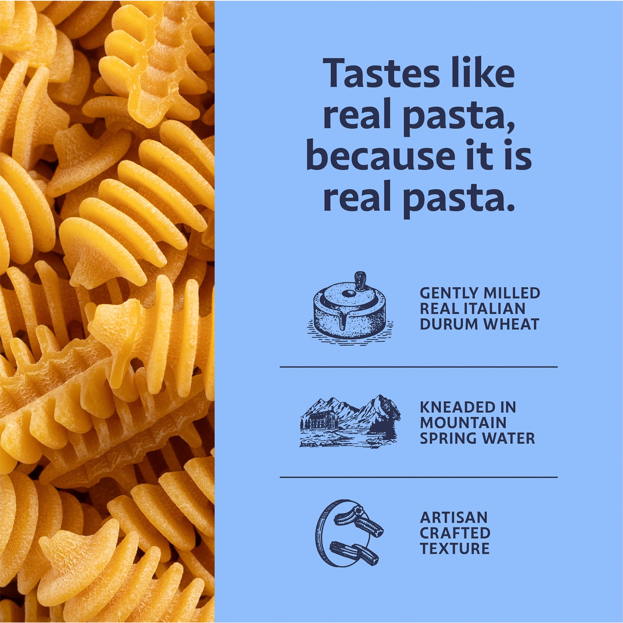 (2 pack) Brami Radiatori High Protein Pasta, 21g Protein, High Fiber, Shelf-Stable Noodles, 12 oz Box